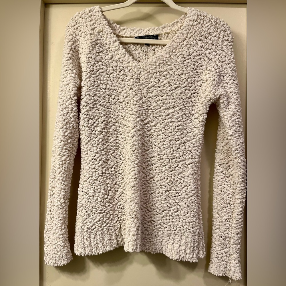 Almost Famous Cream Plush Sweater, L